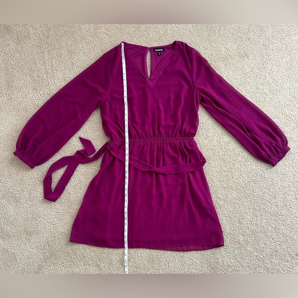 Express Dresses & Skirts - Women's EXPRESS Fuchsia Fit & Flare Dress Medium M 10 12
